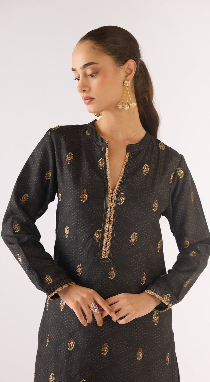 Black Cotton Co-ord Set