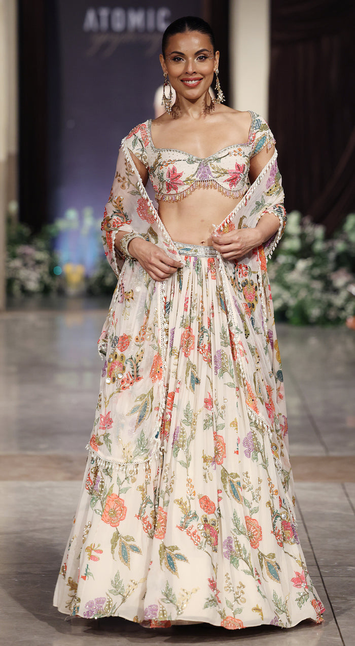 The Bloom Ivory Lehenga Set