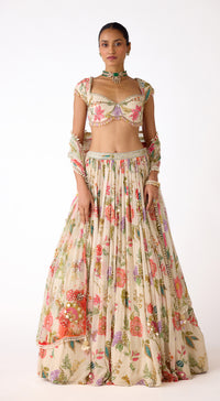 The Bloom Ivory Lehenga Set