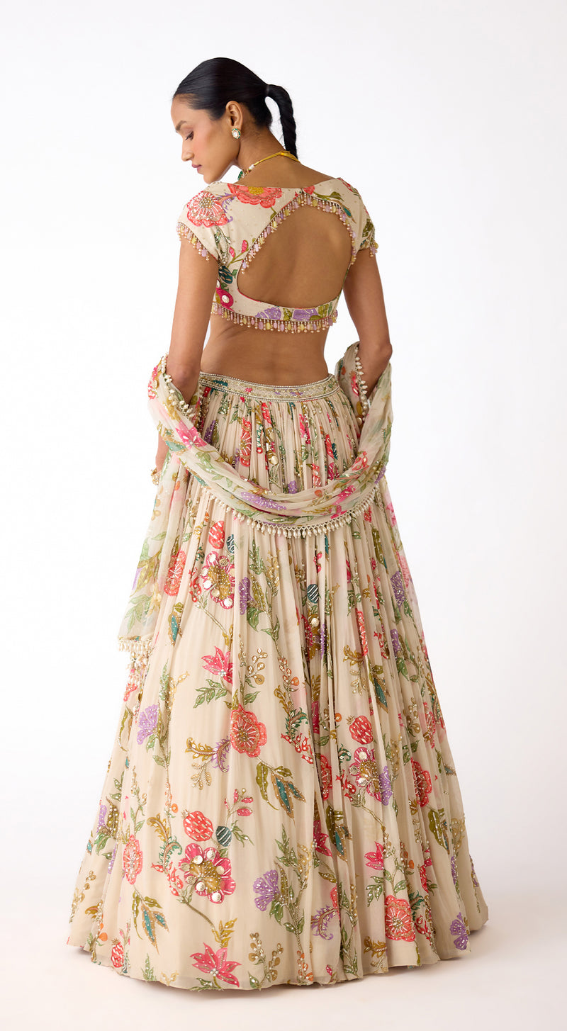 The Bloom Ivory Lehenga Set