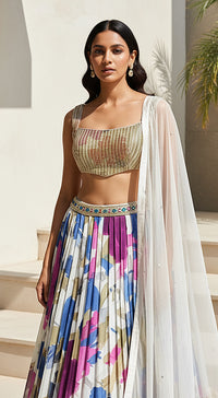 Ivory Lumina Garden Lehenga Set