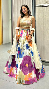 Ivory Lumina Garden Lehenga Set