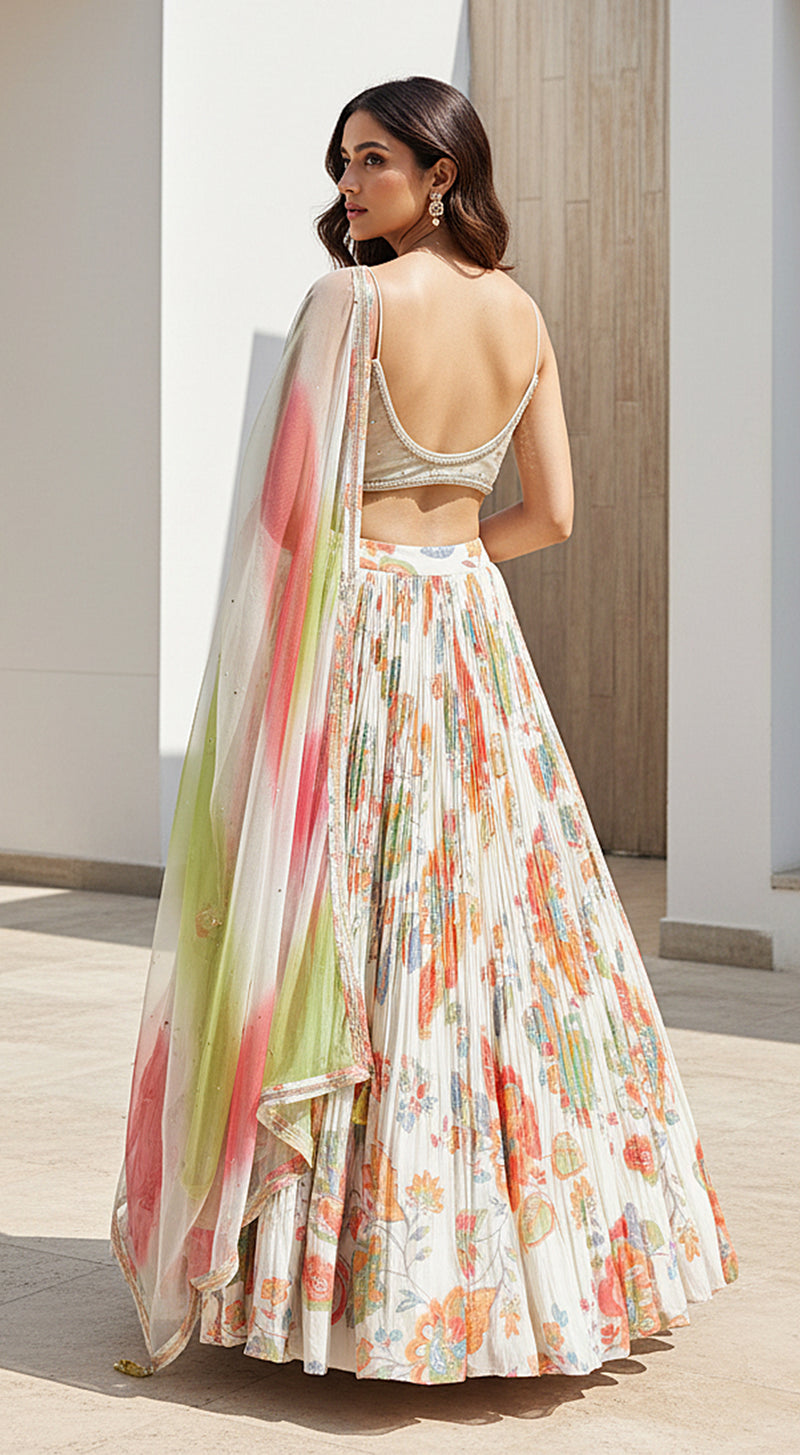 Ivory Elysian Embroidered Lehenga Set