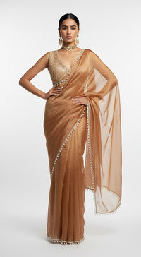 Honey Symphony Embroidered Saree Set