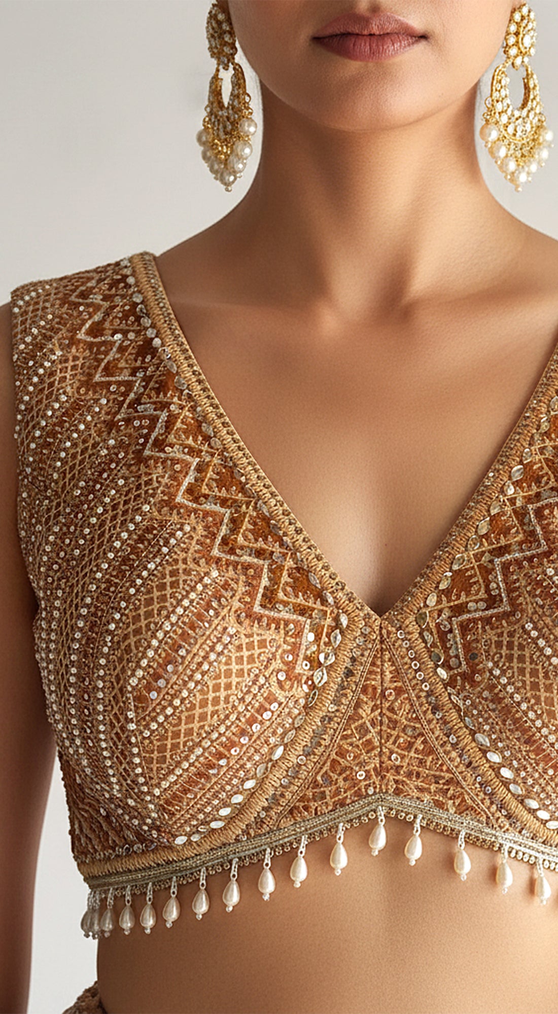 Honey Symphony Embroidered Saree Set