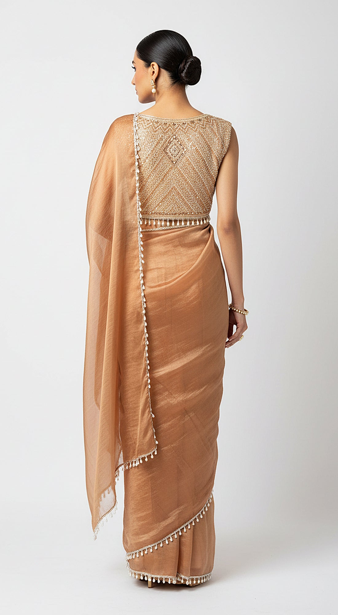 Honey Symphony Embroidered Saree Set