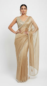 Opaline Aura Embroidered Saree Set