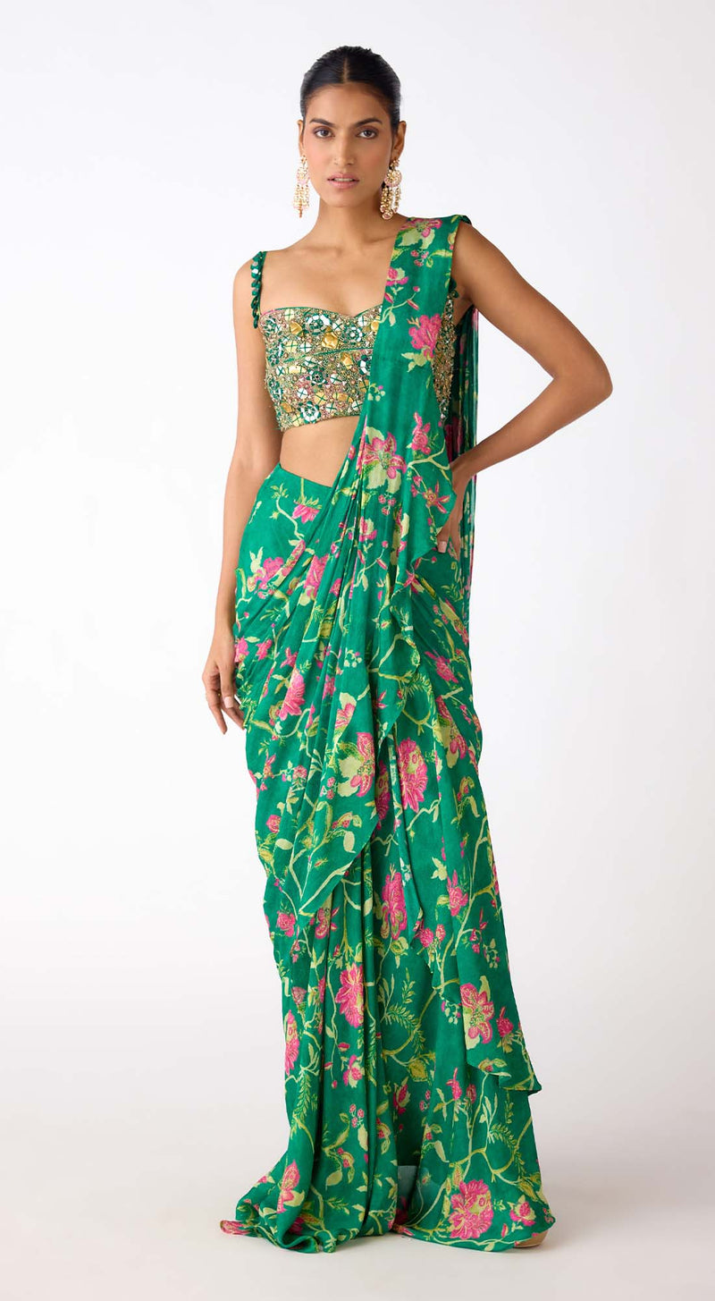 The Eden Blossom Drape Saree