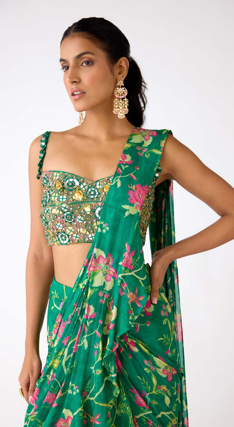 The Eden Blossom Drape Saree