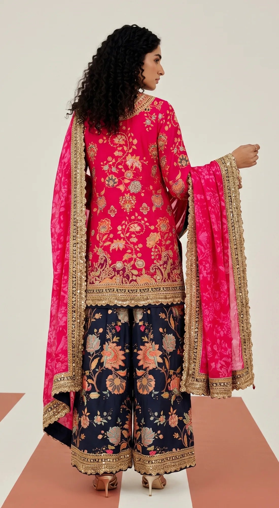 ROSE ECLAT EMBROIDERED PALAZZO SET