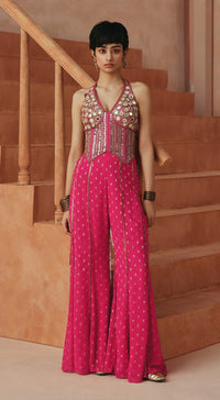 ROSE ROGUE EMBROIDERED SHARARA SET