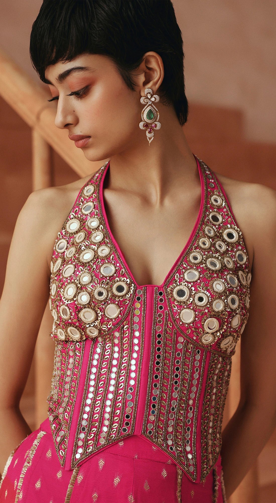 ROSE ROGUE EMBROIDERED SHARARA SET