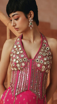 ROSE ROGUE EMBROIDERED SHARARA SET