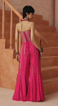 ROSE ROGUE EMBROIDERED SHARARA SET