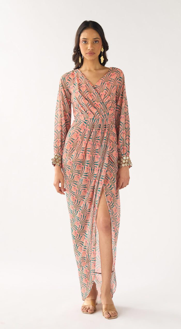 Pink Georgette Dress