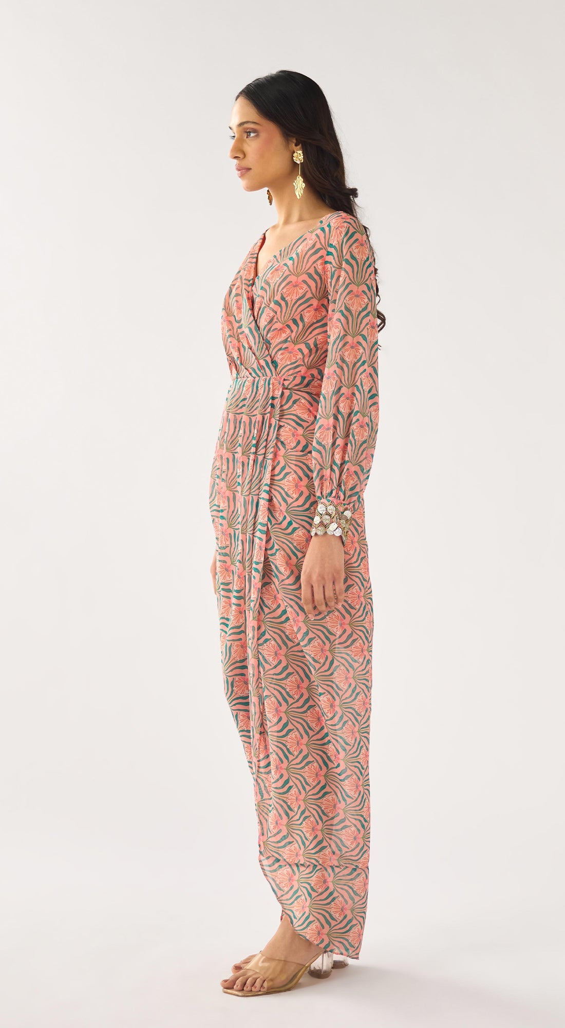 Pink Georgette Dress