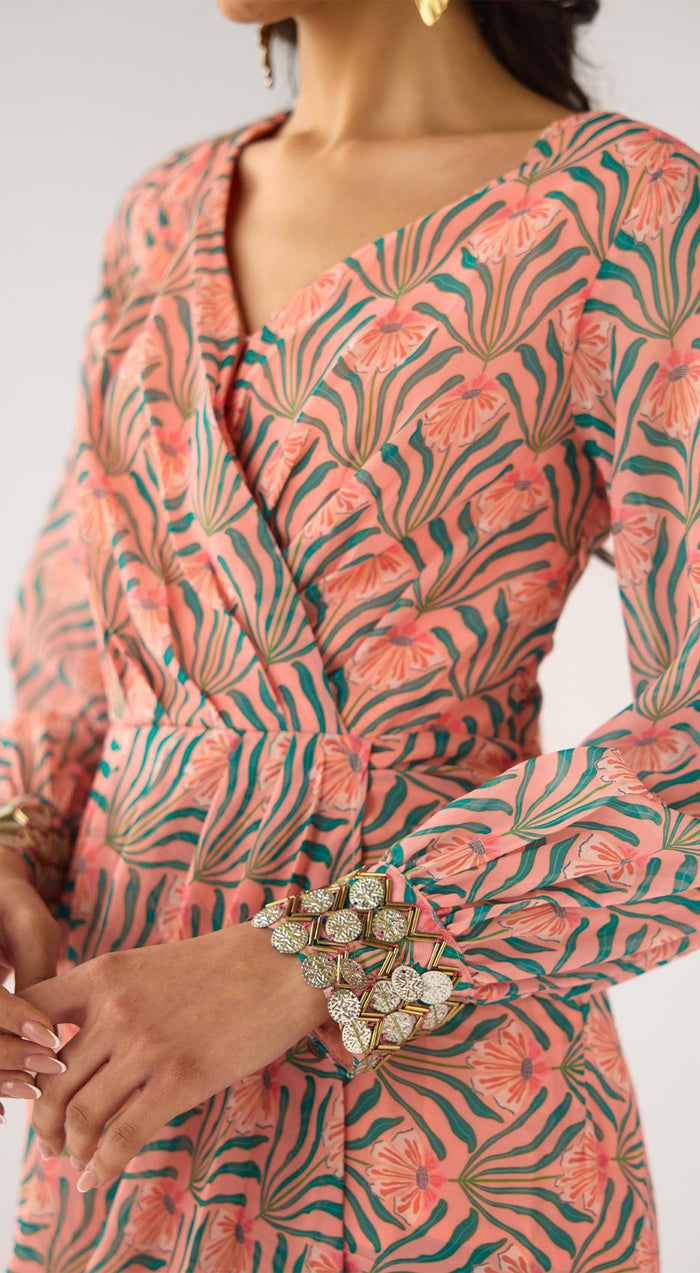 Pink Georgette Dress