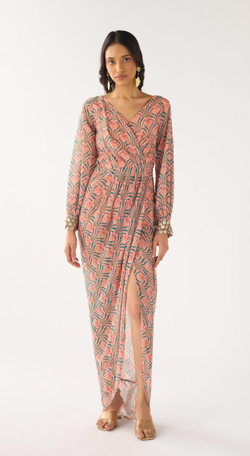 Pink Georgette Dress