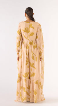 Beige Georgette Jumpsuit