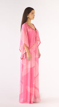 Pink Chiffon Embellished Tunic Set