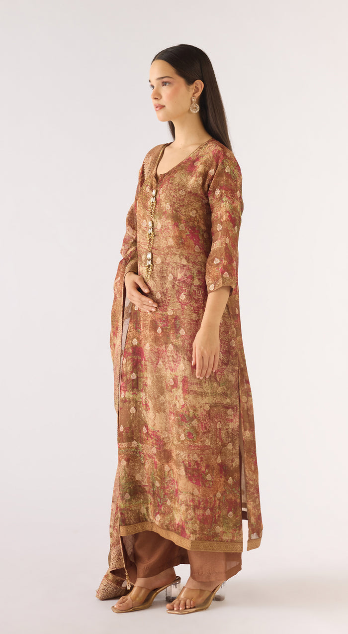 Maroon Banarasi Suit Set