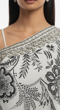 White Crepe Sharara Set