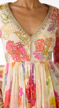 The Peony Whisper Sharara Set