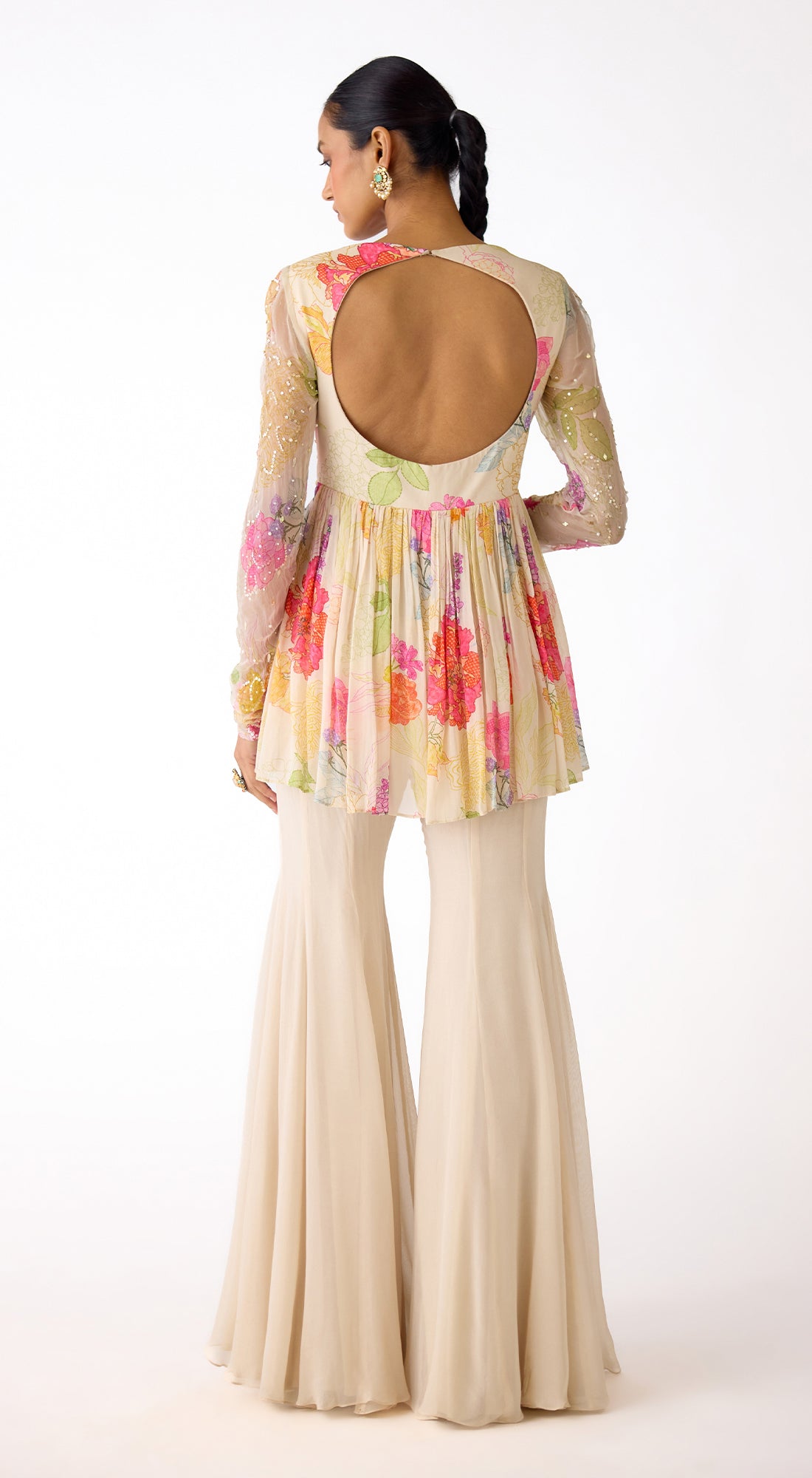 The Peony Whisper Sharara Set