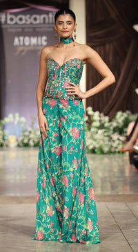 The Celestial Garden Corset & Sharara Set