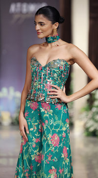 The Celestial Garden Corset & Sharara Set