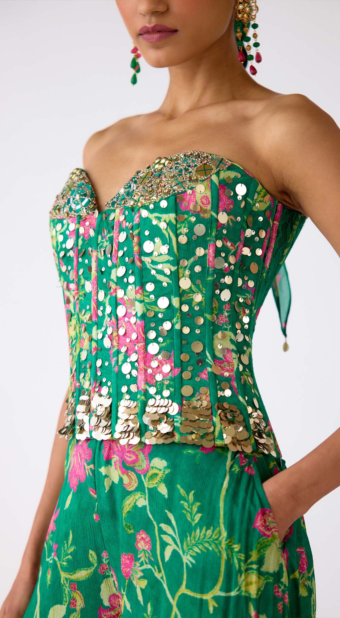 The Celestial Garden Corset & Sharara Set