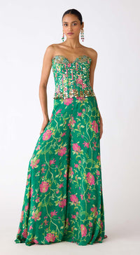 The Celestial Garden Corset & Sharara Set