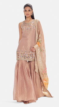 The Rose Cendrée Sharara Set