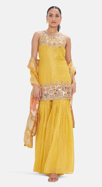 The Vintage Amber Sharara Set