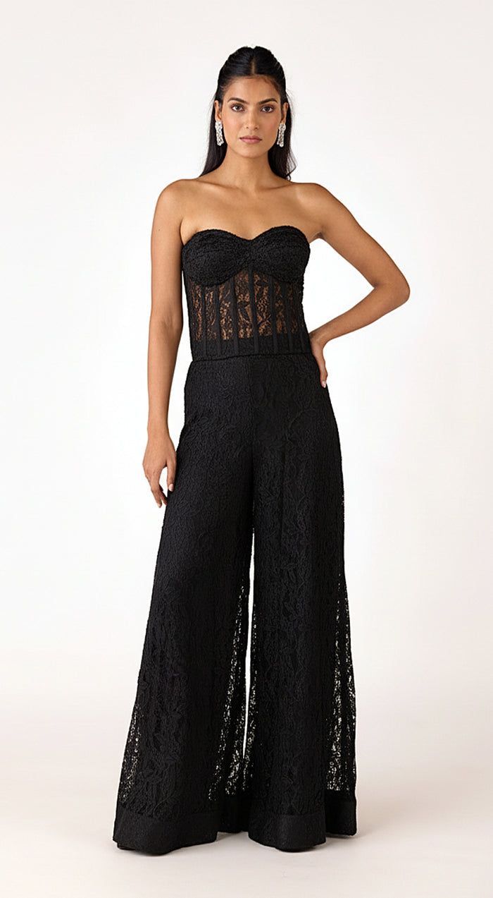 The Noir Aura Corset & Sharara Set