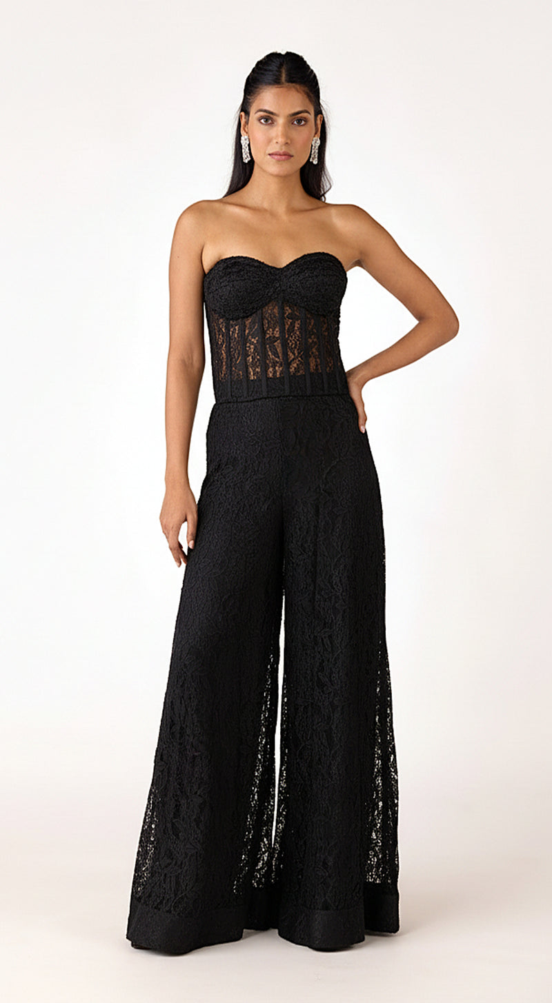 The Noir Aura Corset & Sharara Set