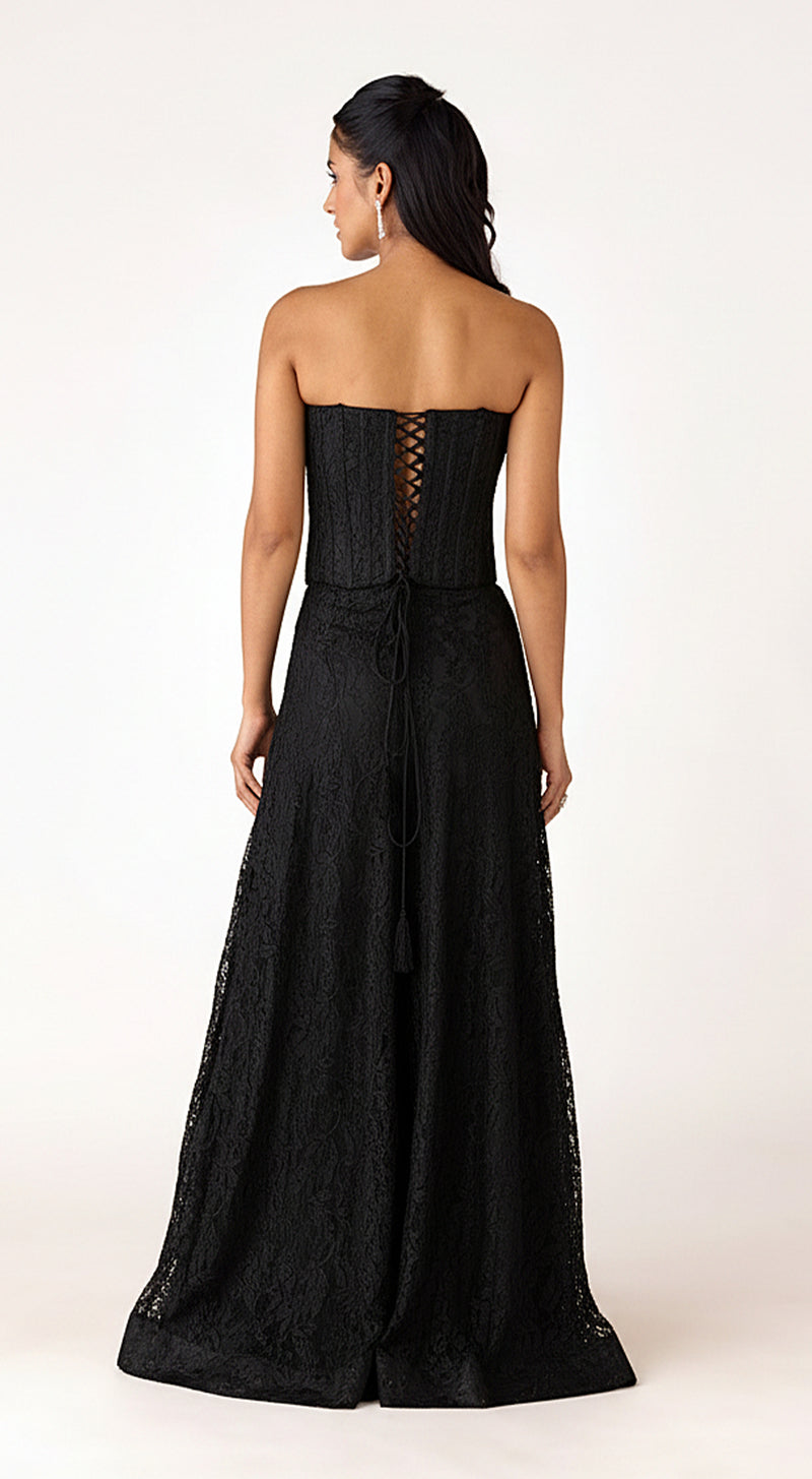 The Noir Aura Corset & Sharara Set