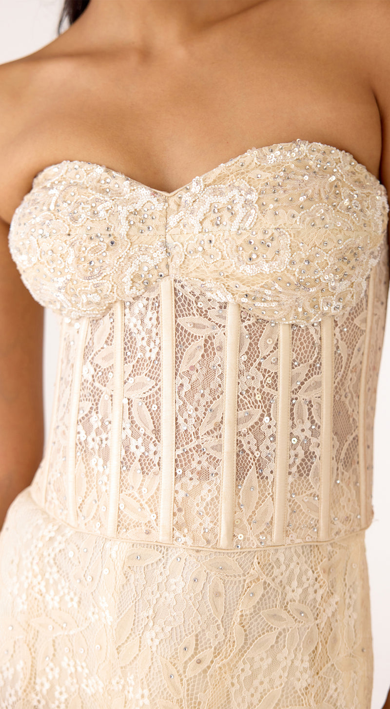 The Pearl Aura Corset & Sharara Set