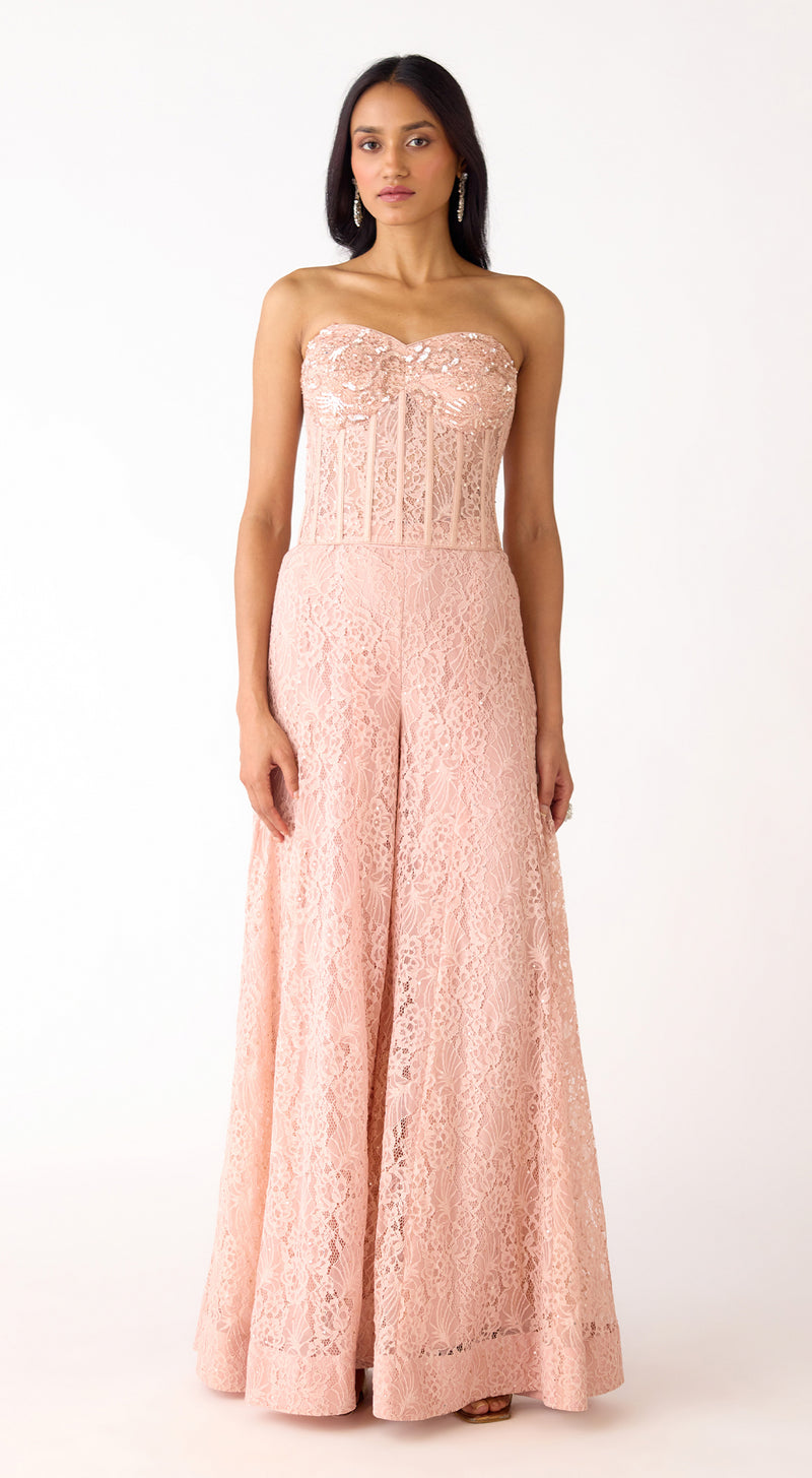 The Mystical Blush Corset & Sharara Set