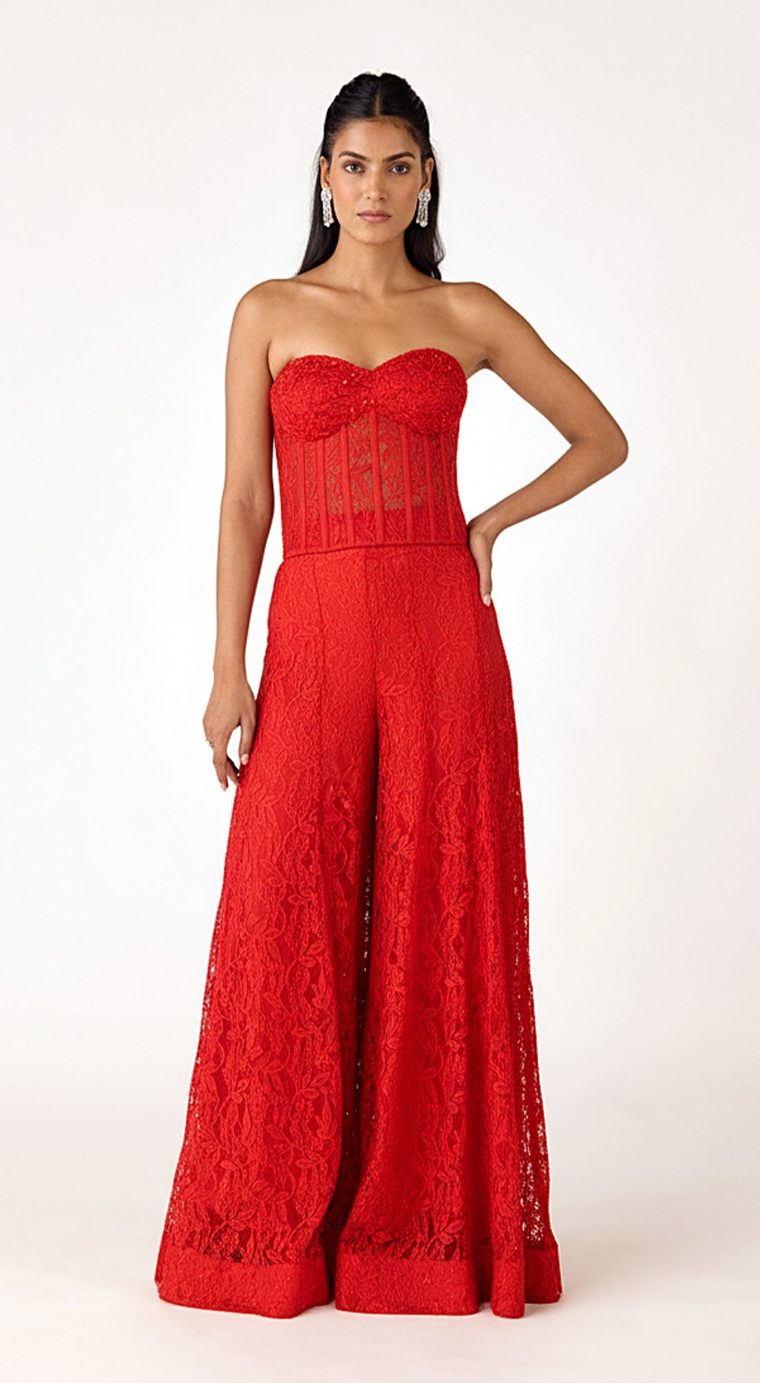 The Crimson Glow Sharara Set