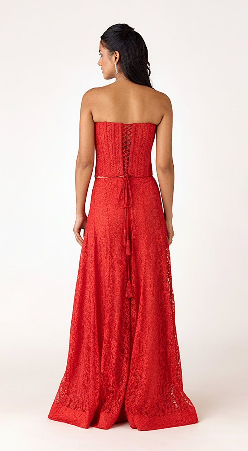 The Crimson Glow Sharara Set