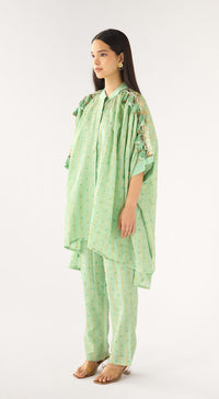 Aqua Cotton Jacquard Co-ord Set