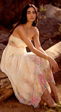 Ivory Aurora Summer Silk Dress