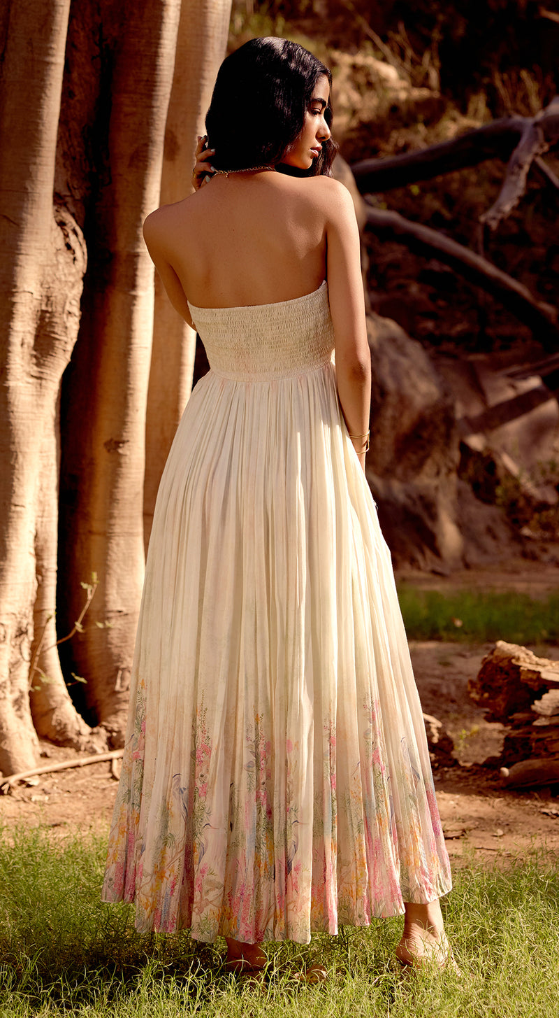 Ivory Aurora Summer Silk Dress