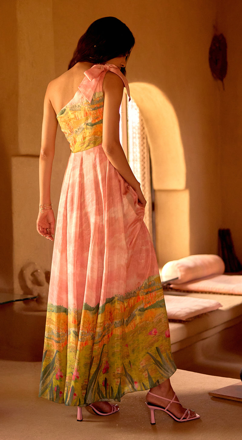 Blush Meadow Muslin Dress