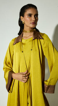 Mustard Satin Fusion Set
