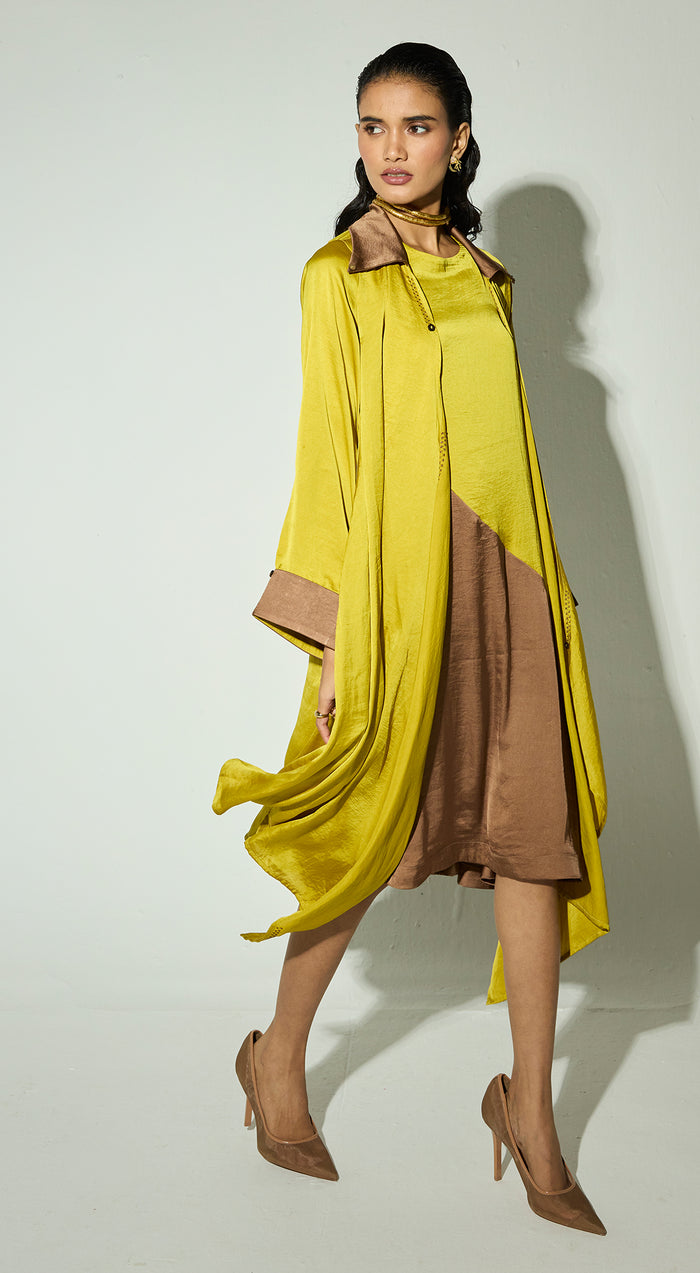 Mustard Satin Fusion Set