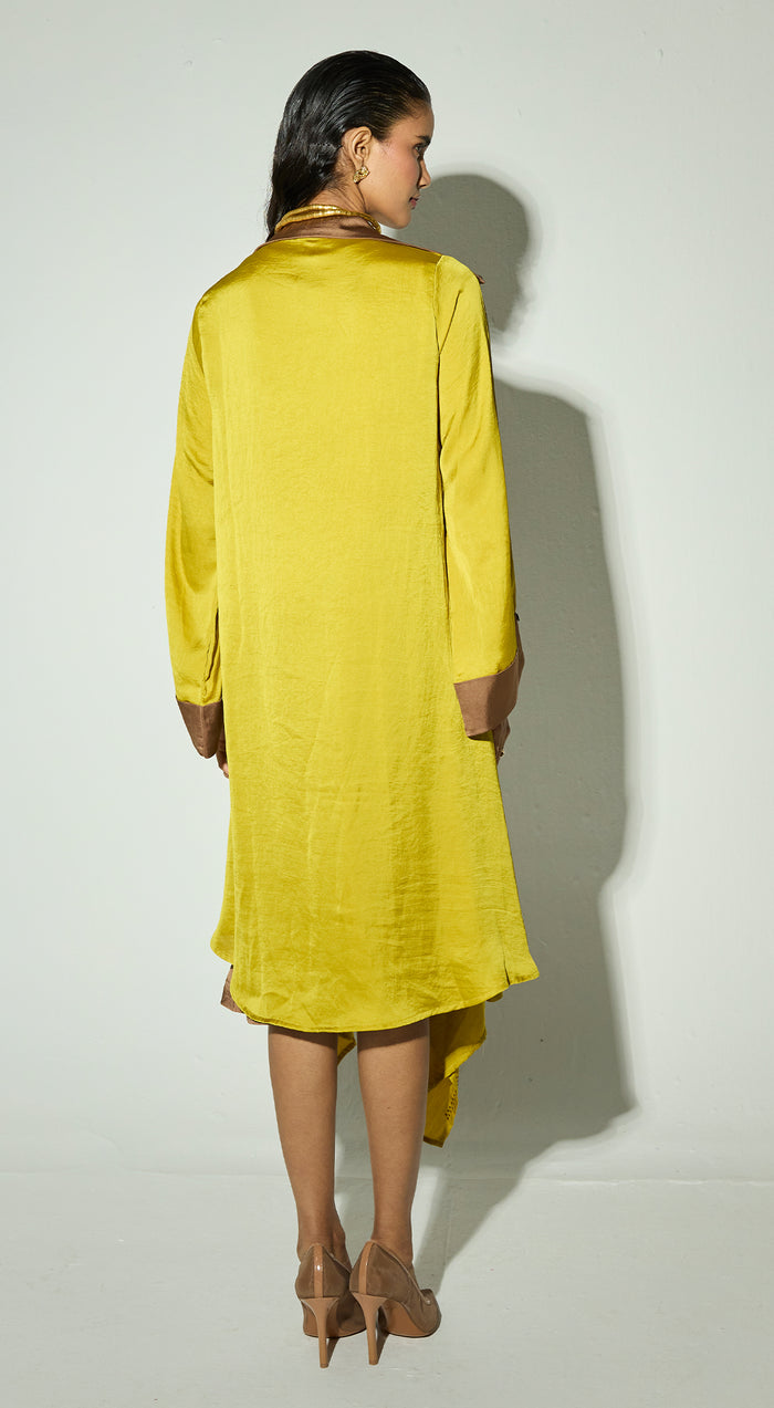 Mustard Satin Fusion Set