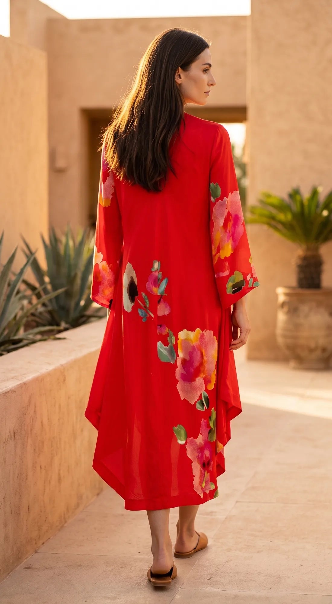 Red Flora Dress
