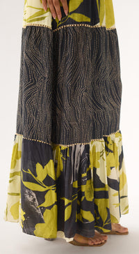 Lime Tissue Abstract Dress